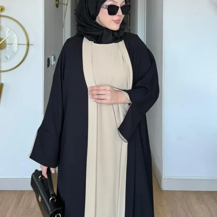 Yeni Sezon Noor Abaya ( ABAYA - İÇLİK 2 PARÇA VE KUŞAKLI )