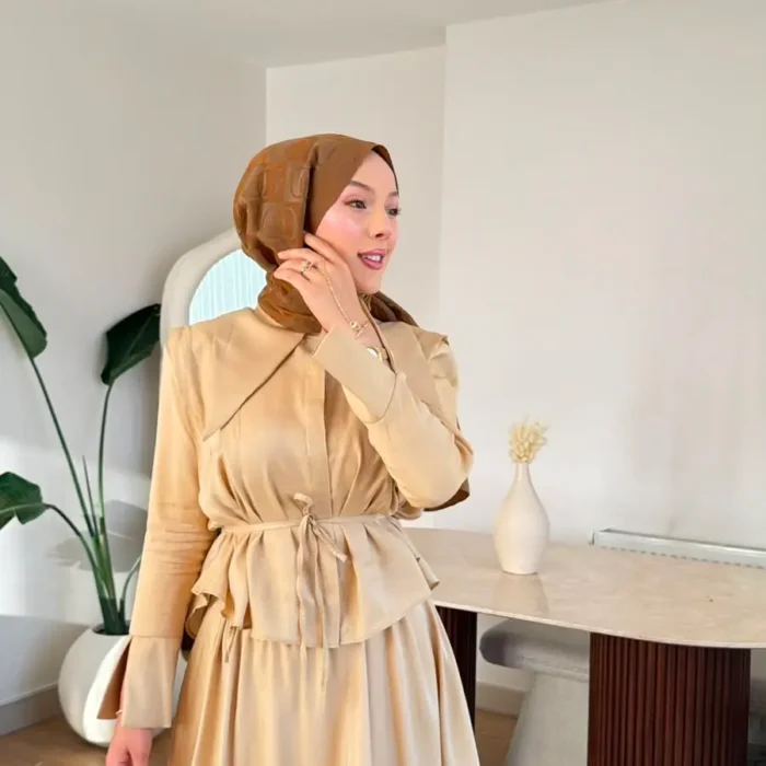 Yeni Sezon Burçin Tasarım Saten Takım